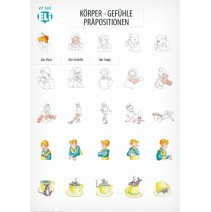 Aktive Lernplakate mit Wörtern - Körper - Gefühle - Präpositionen - 9788364730429
