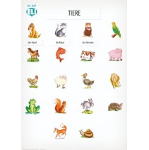 Aktive Lernplakate mit Wörtern - Tiere 1 - 9788364730450