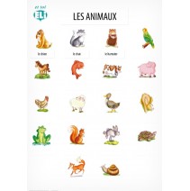 Poster actif de vocabulaire - Les animaux 1 - 9788364730153
