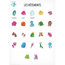 Poster actif de vocabulaire - Les vêtements - 9788364730115