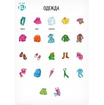Plakat słówka rosyjskie: Одежда (ubrania) - 9788364730214