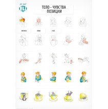 Plakat słówka rosyjskie: Тело - чувства - позиции (części ciała - uczucia - przyimki miejsca) - 9788364730221