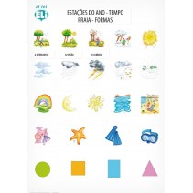 Cartazes lexicais activos - Estações do ano - Tempo - Praia - Formas (pory roku, pogoda, plaża, kształty) - 9788364730757