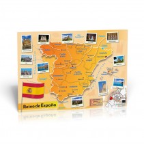 Plakat Reino de España - poster cywilizacyjny - mapa ścienna - 9788393511648