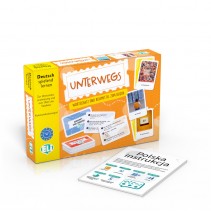 Unterwegs: gra językowa: niemiecki w podróży i turystyce: dworzec, lotnisko, hotel, restauracja, miasto - 9788853648273